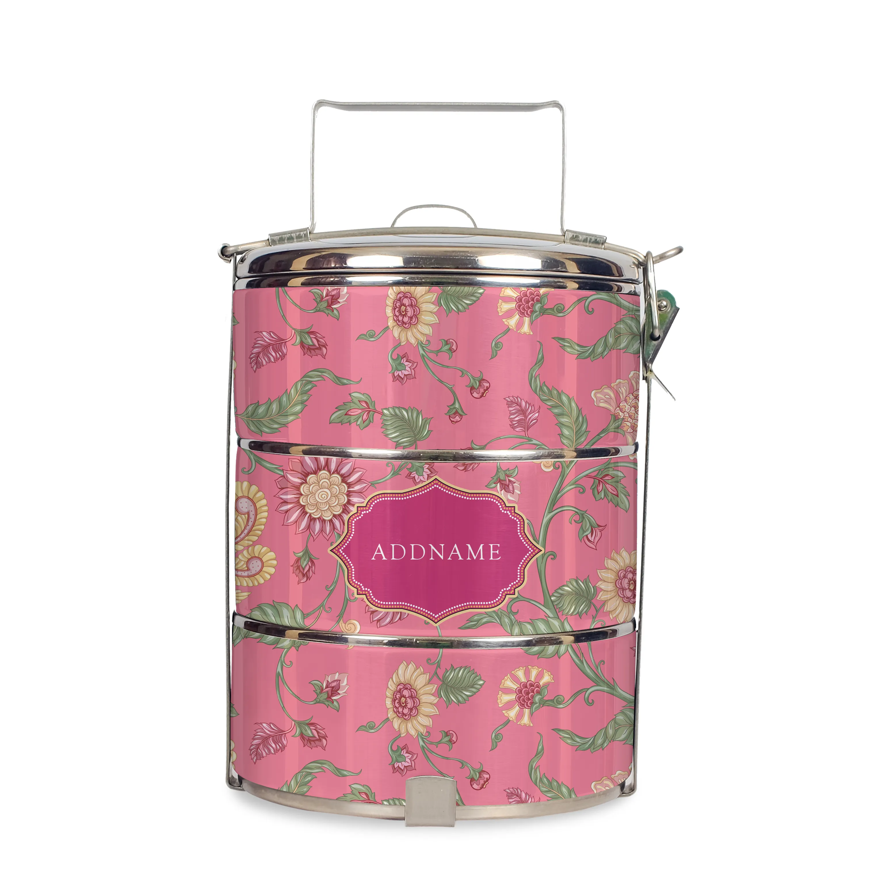 Batik Cempaka - Lunch Tote Bag with Three-Tier Tiffin Carrier