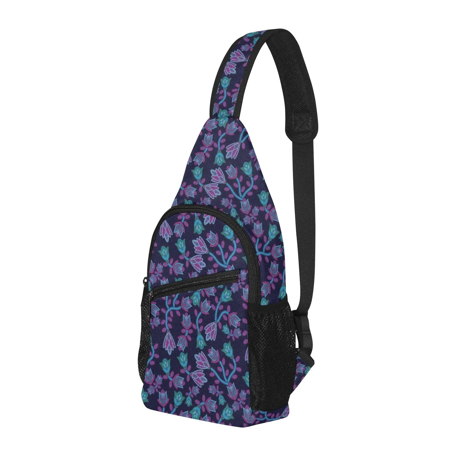 Beaded Blue Nouveau Chest Bag