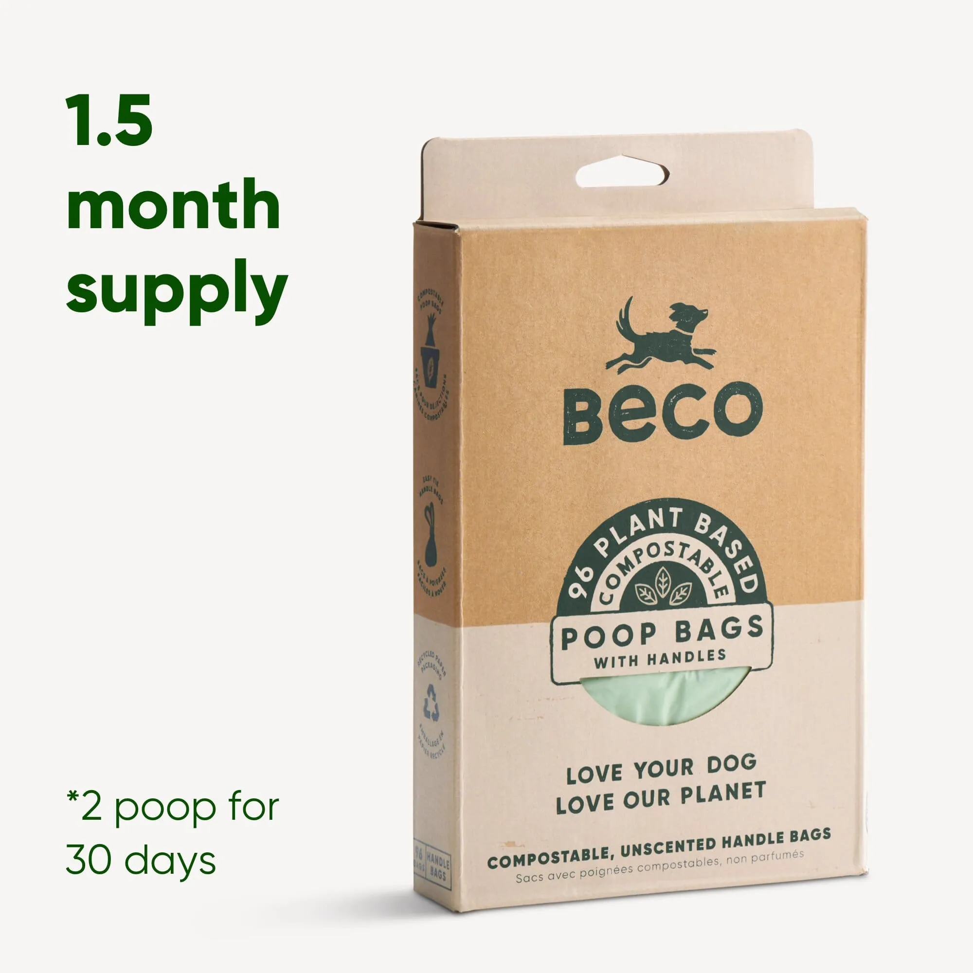 Beco Home Compostable Poop Bag with Handles