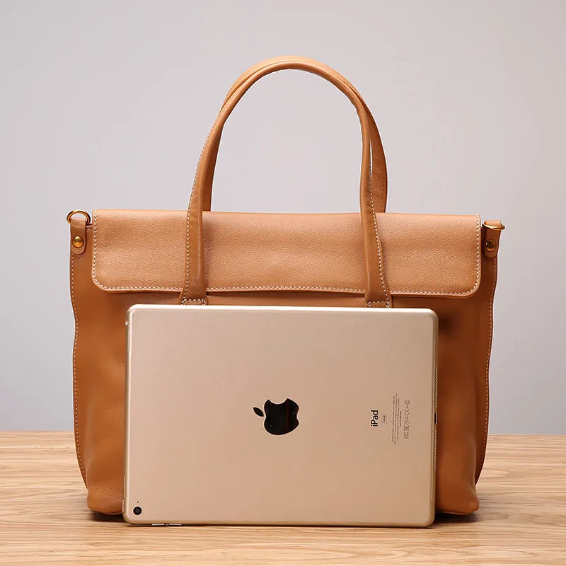Beige Leather Womens Handbags Work Bags Shoulder Bag for Women
