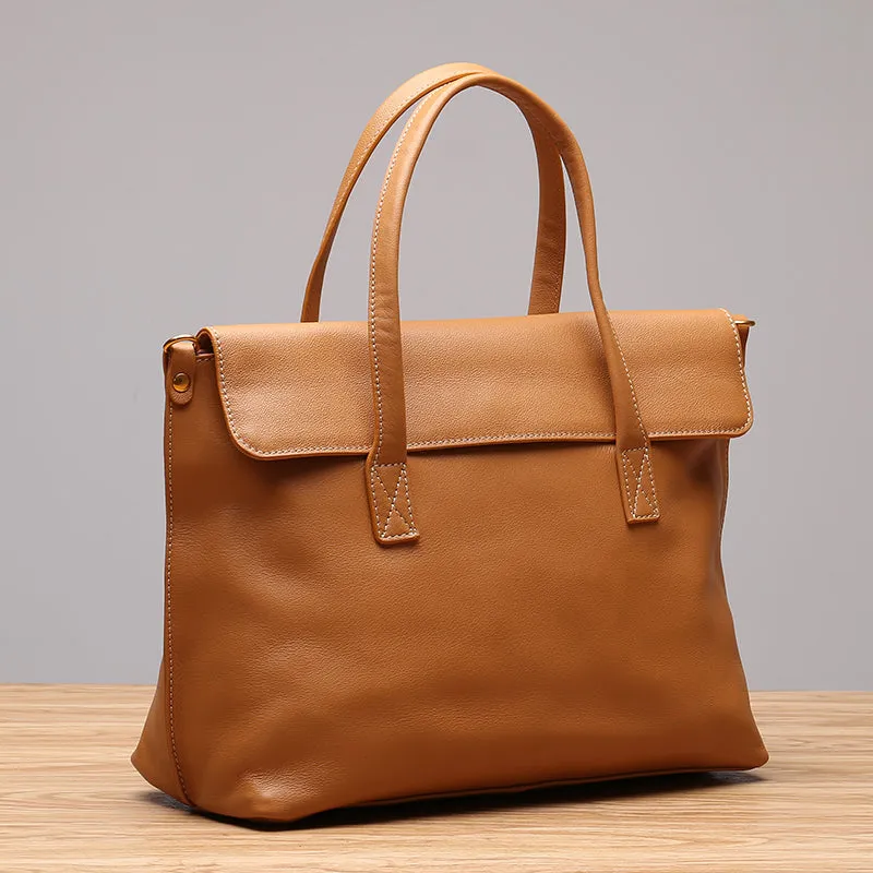 Beige Leather Womens Handbags Work Bags Shoulder Bag for Women