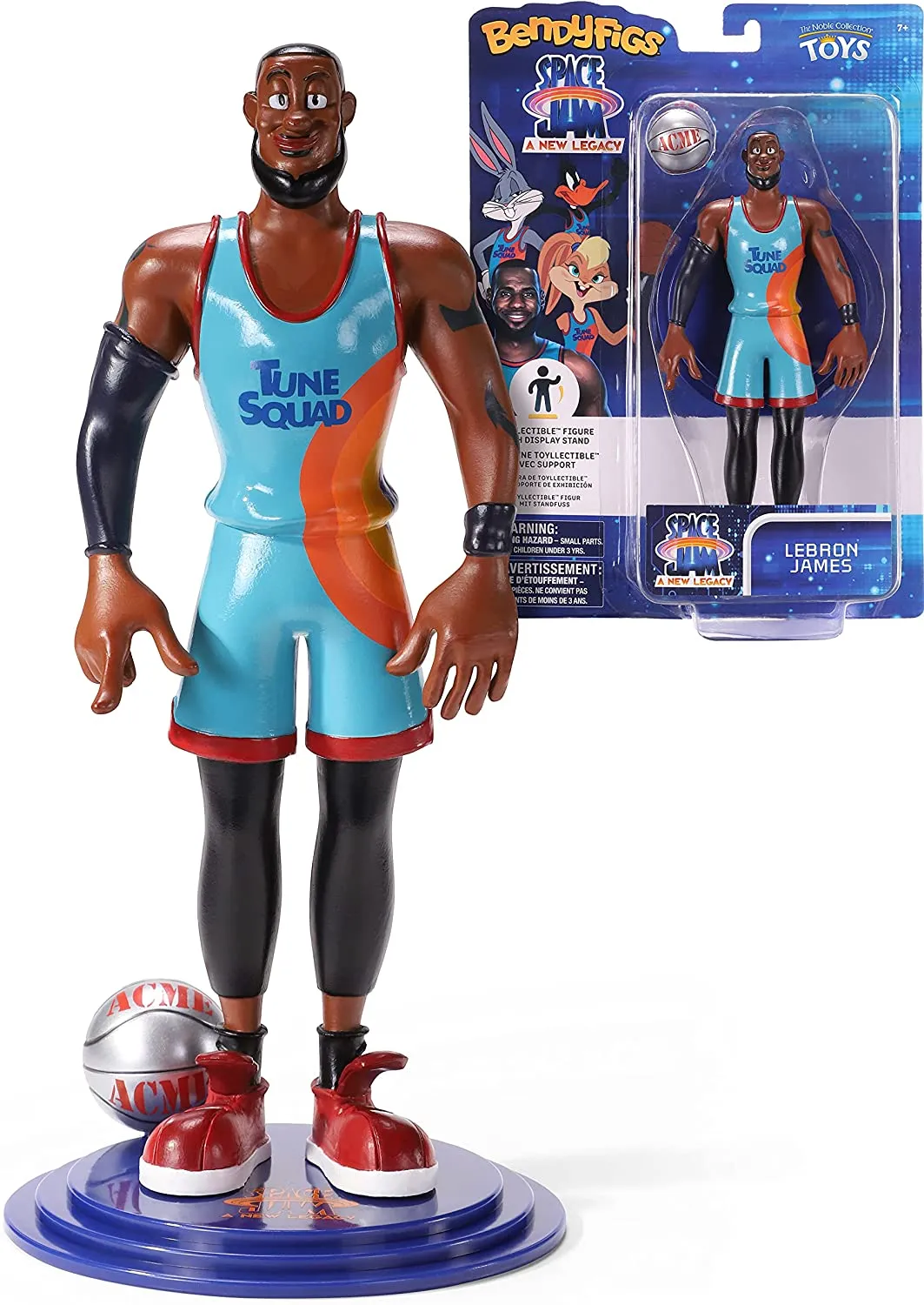 BendyFigs Space Jam A New Legacy 7 Inch Figure - Lebron James
