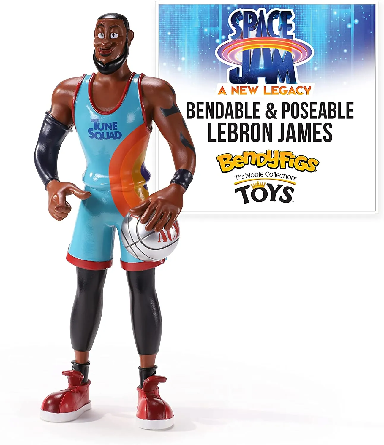 BendyFigs Space Jam A New Legacy 7 Inch Figure - Lebron James
