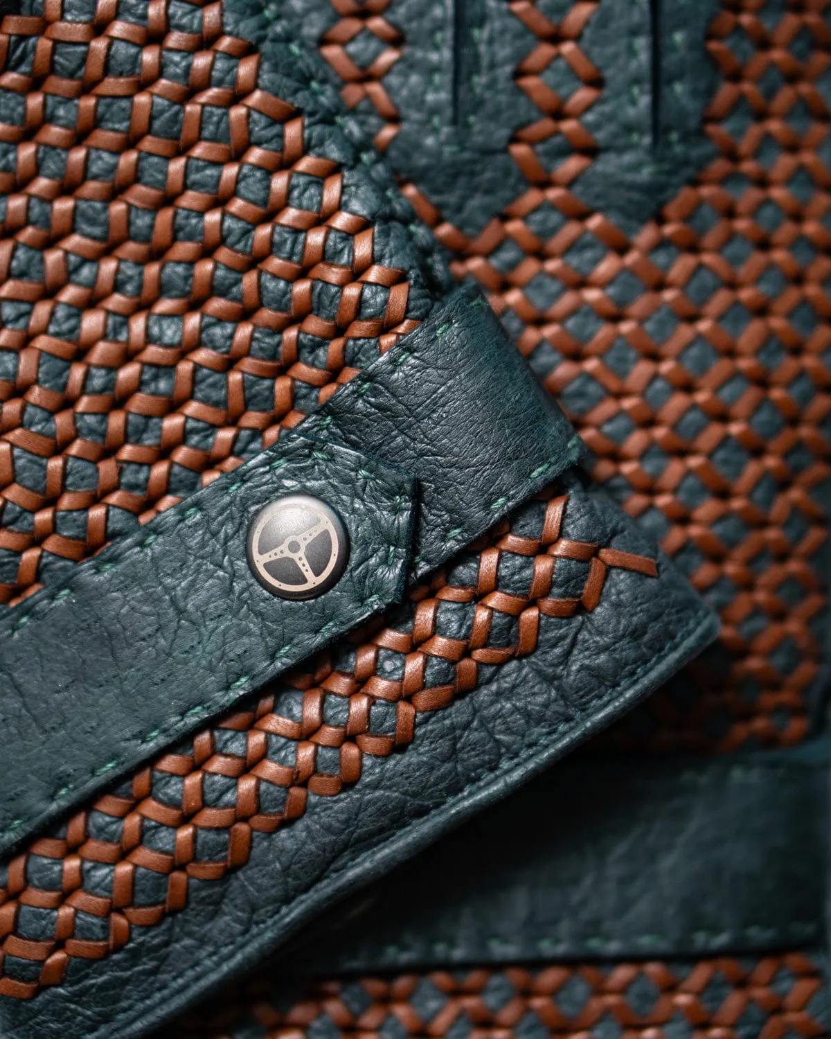 BESPOKE - Peccary Leather and Cashmere Driving Gloves - Dark Green/Cognac