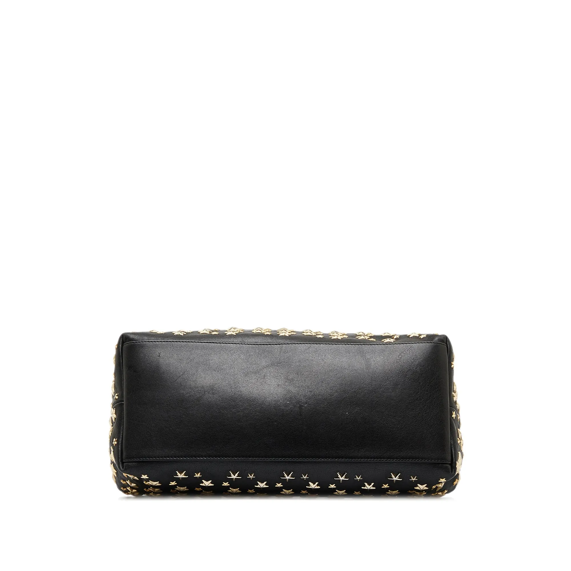 Black Jimmy Choo Zena Star Studded Leather Tote Bag