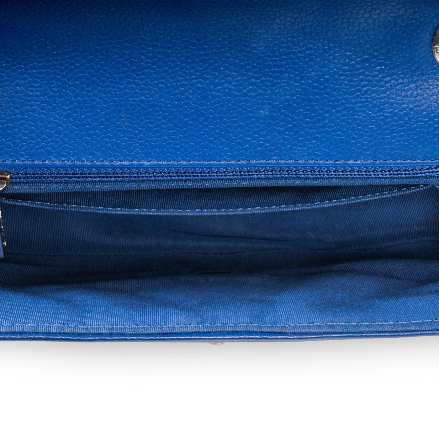 Blue Chevron Single Flap Bag