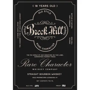 Brook Hill 18 Year Old Straight Bourbon