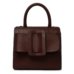 Buckle Crossbody Leather Handbag