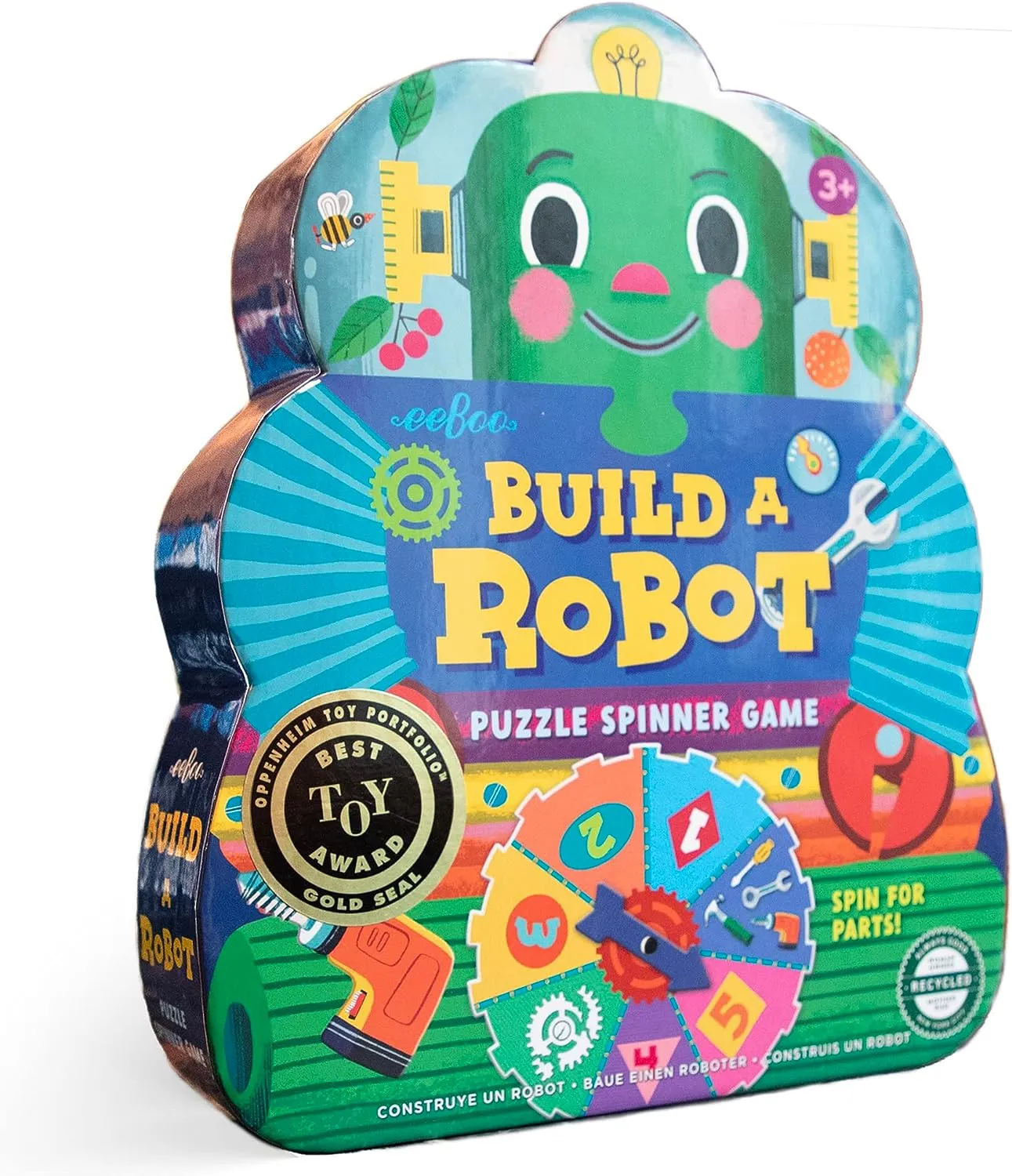 Build A Robot Shaped Box Spinner Game