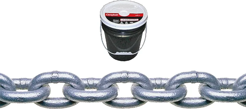 Campbell 014-0333 Proof Coil Chain, 3/16 in, 250 ft L, 30 Grade, Steel, Galvanized :PAIL: QUANTITY: 1
