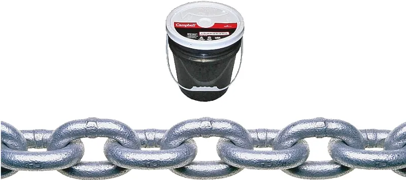 Campbell 014-0533 Proof Coil Chain, 5/16 in, 92 ft L, 30 Grade, Steel, Galvanized :PAIL: QUANTITY: 1