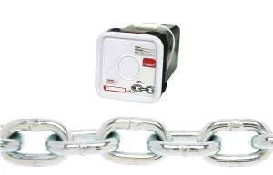 Campbell 0143436 Proof Coil Chain, 1/4 in, 100 ft L, 30 Grade, Steel, Galvanized :PAIL: QUANTITY: 1