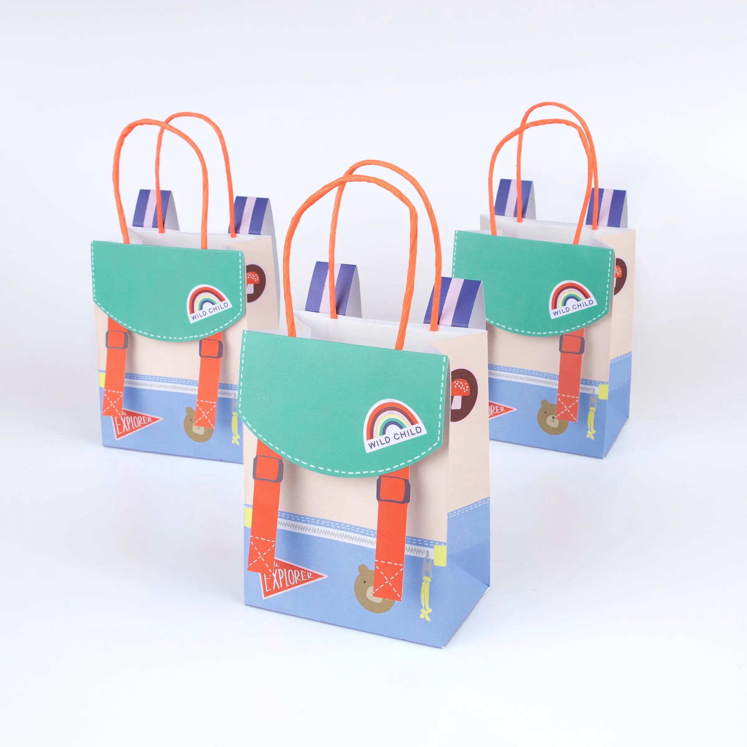 Camping Adventure Backpack Party Bags (x 8)