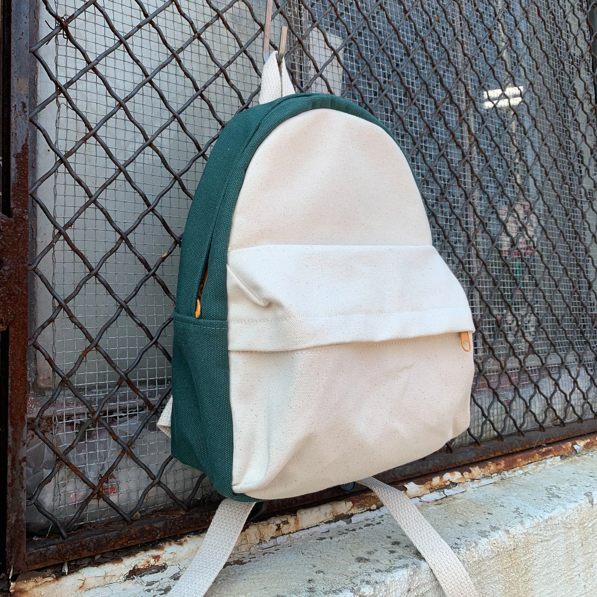 Canvas Mini Backpack-Natural