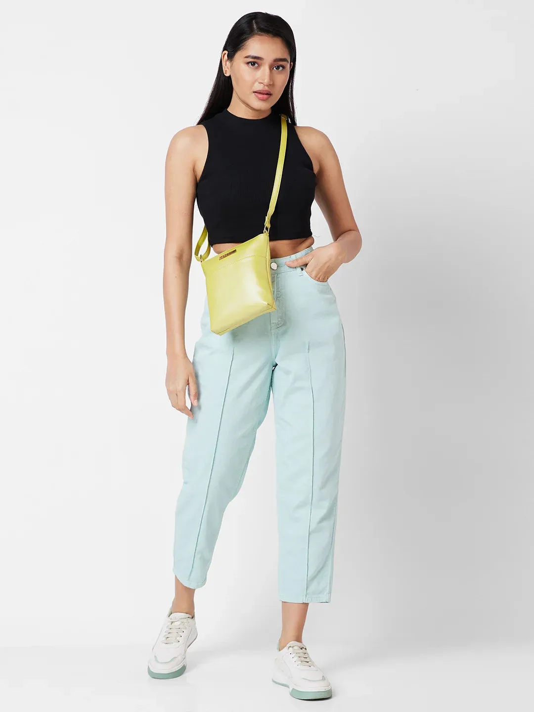 Caprese Juno Small Sling Metallic Faux Leather For Women