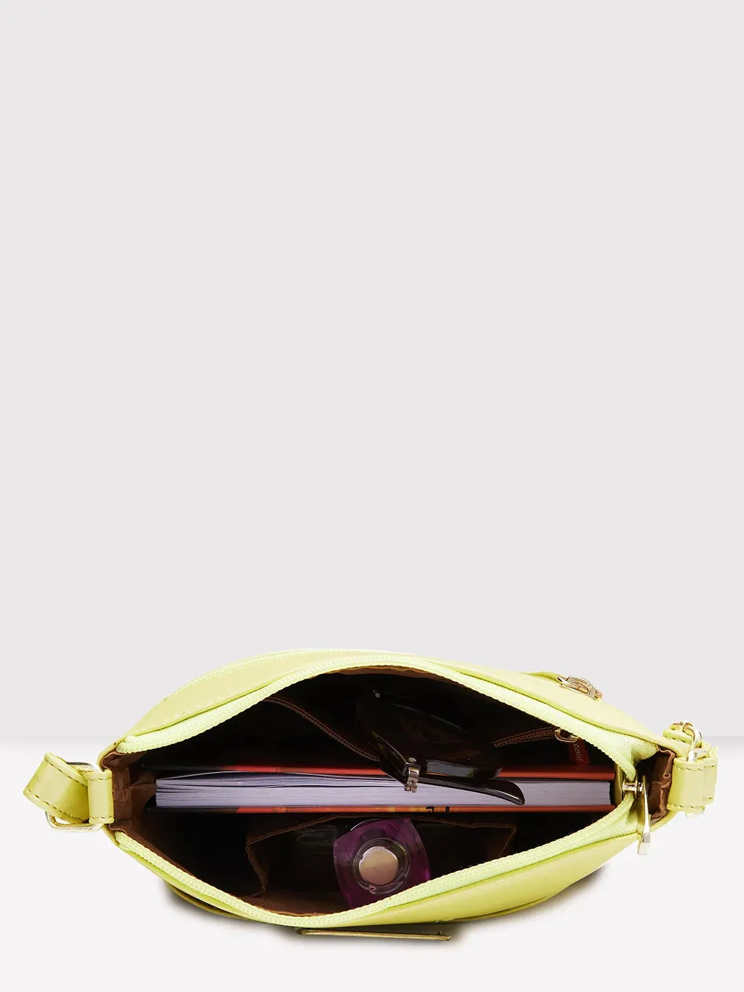 Caprese Juno Small Sling Metallic Faux Leather For Women