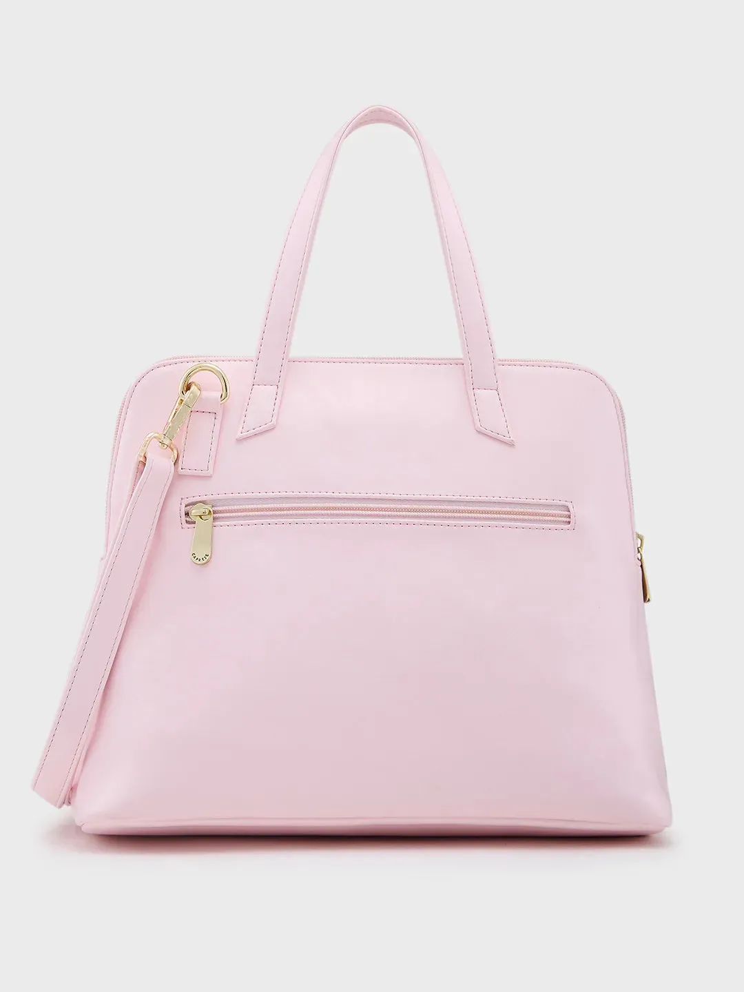 Caprese Shanaya Satchel Medium Pink Printed Women'S Handbag Pink