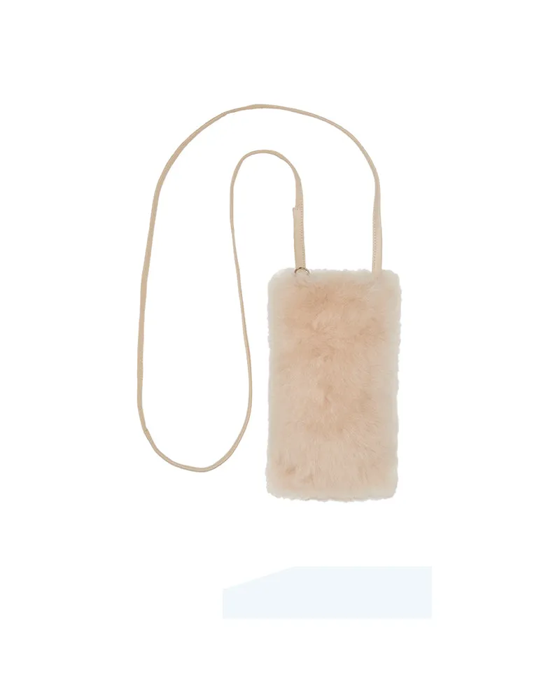 Cashmere Shearling Phone Bag