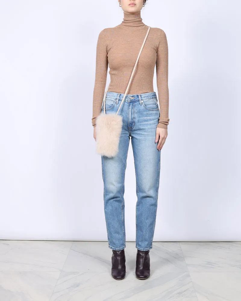 Cashmere Shearling Phone Bag