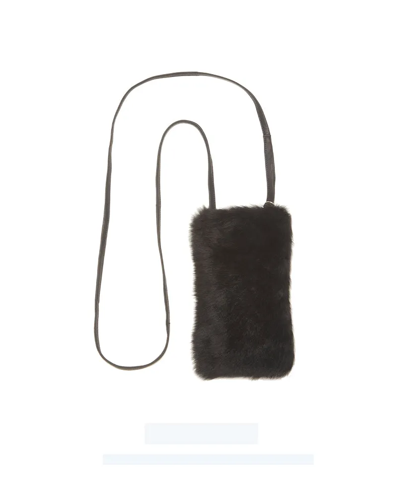 Cashmere Shearling Phone Bag
