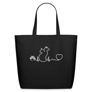 Cat and Dog pulse Eco-Friendly Cotton Tote