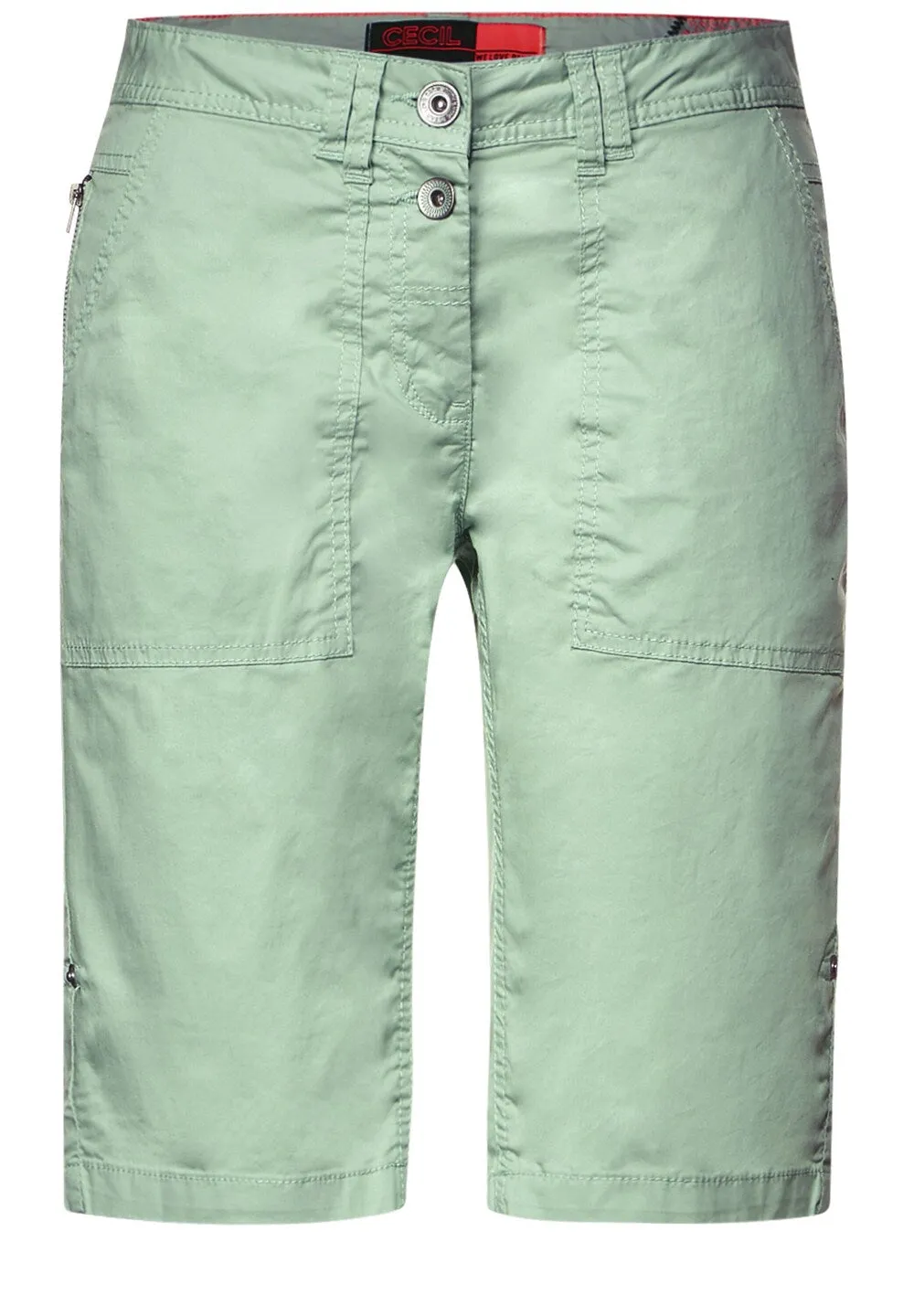 CECIL skinny trousers, pastel green