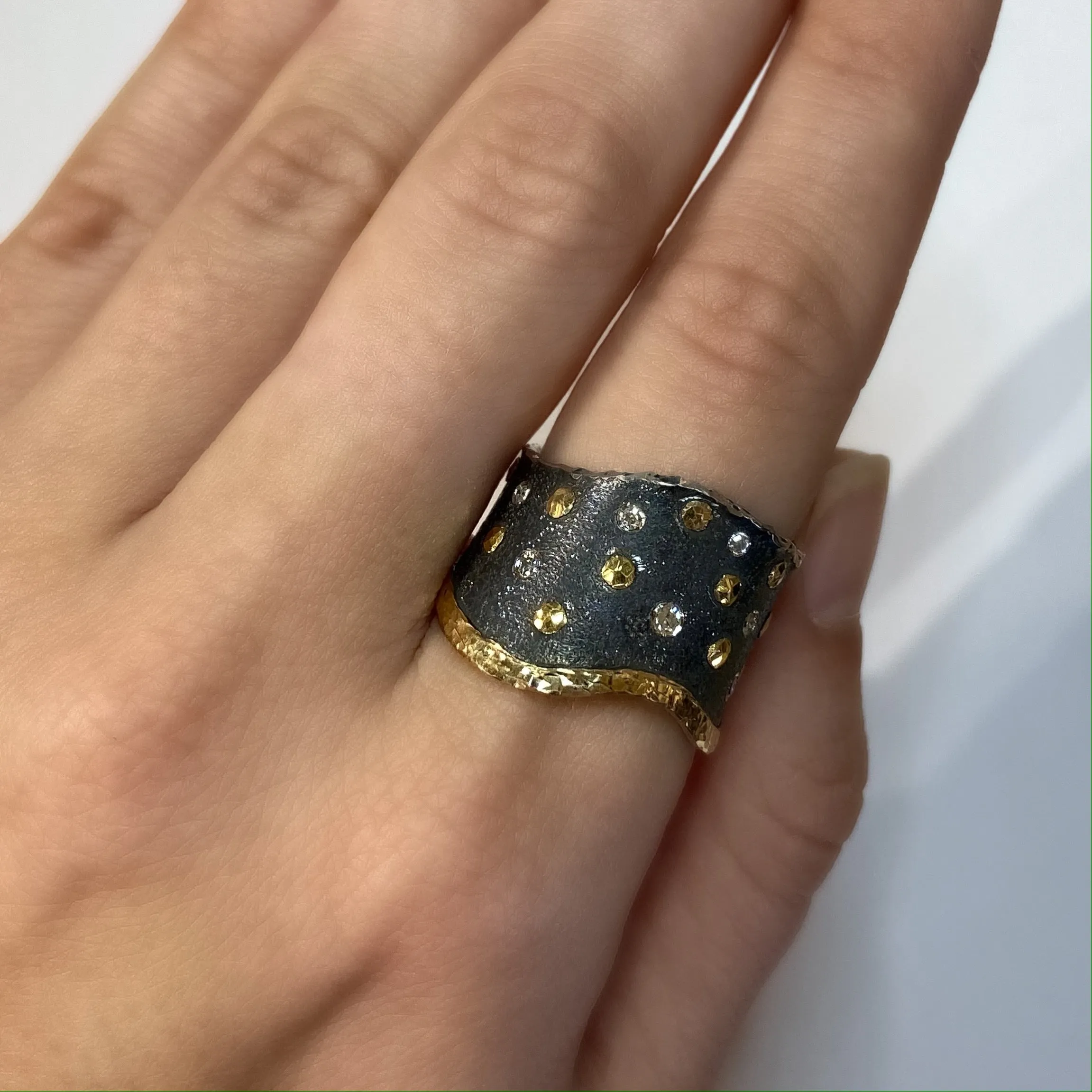 Celestial Shower Diamond Ring by Margisa