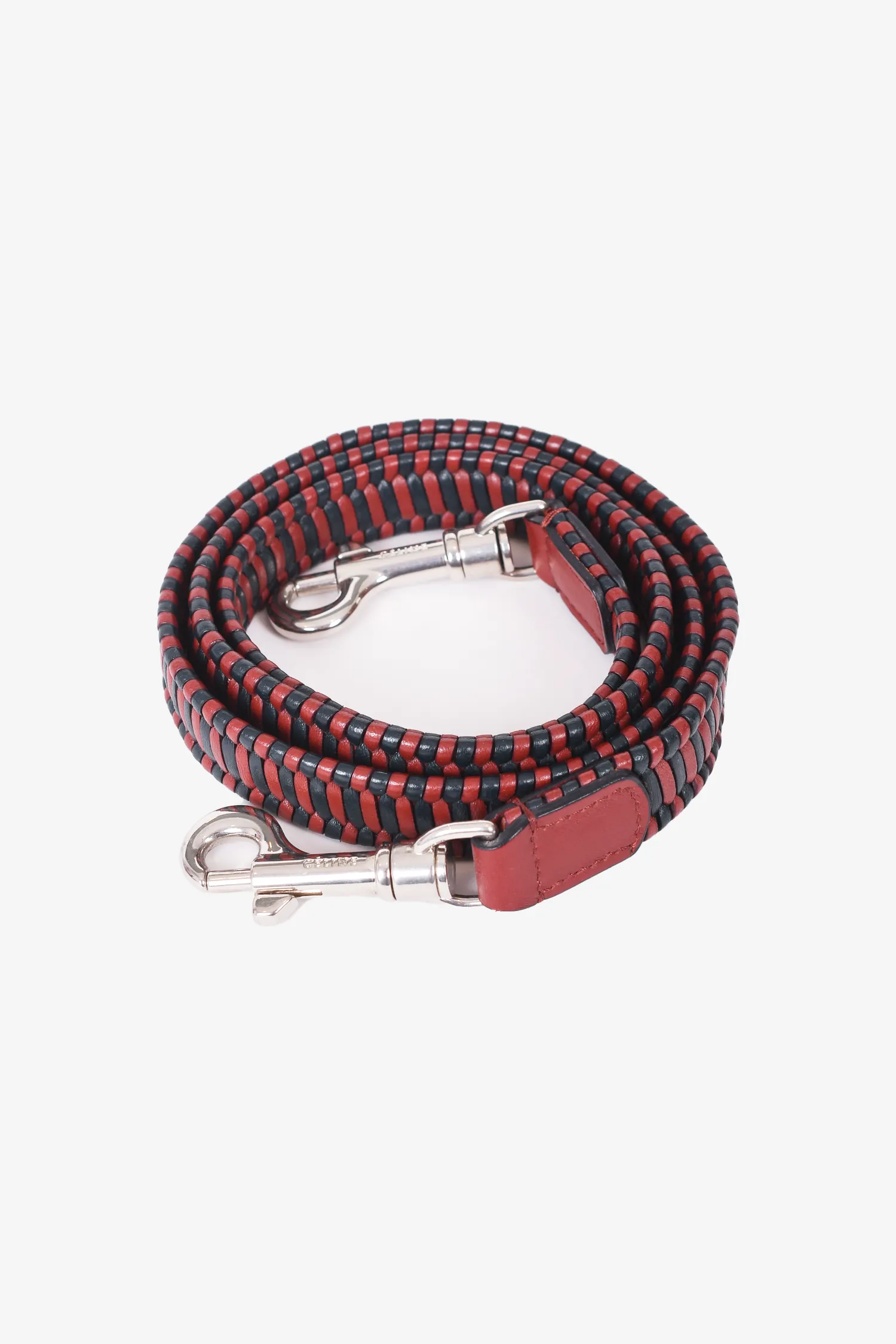 Celine 2017 Burgundy Leather Braided Micro Belt Bag