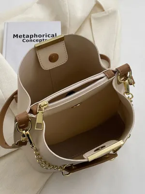 Chain Strap Inner Compartment Bucket Bag