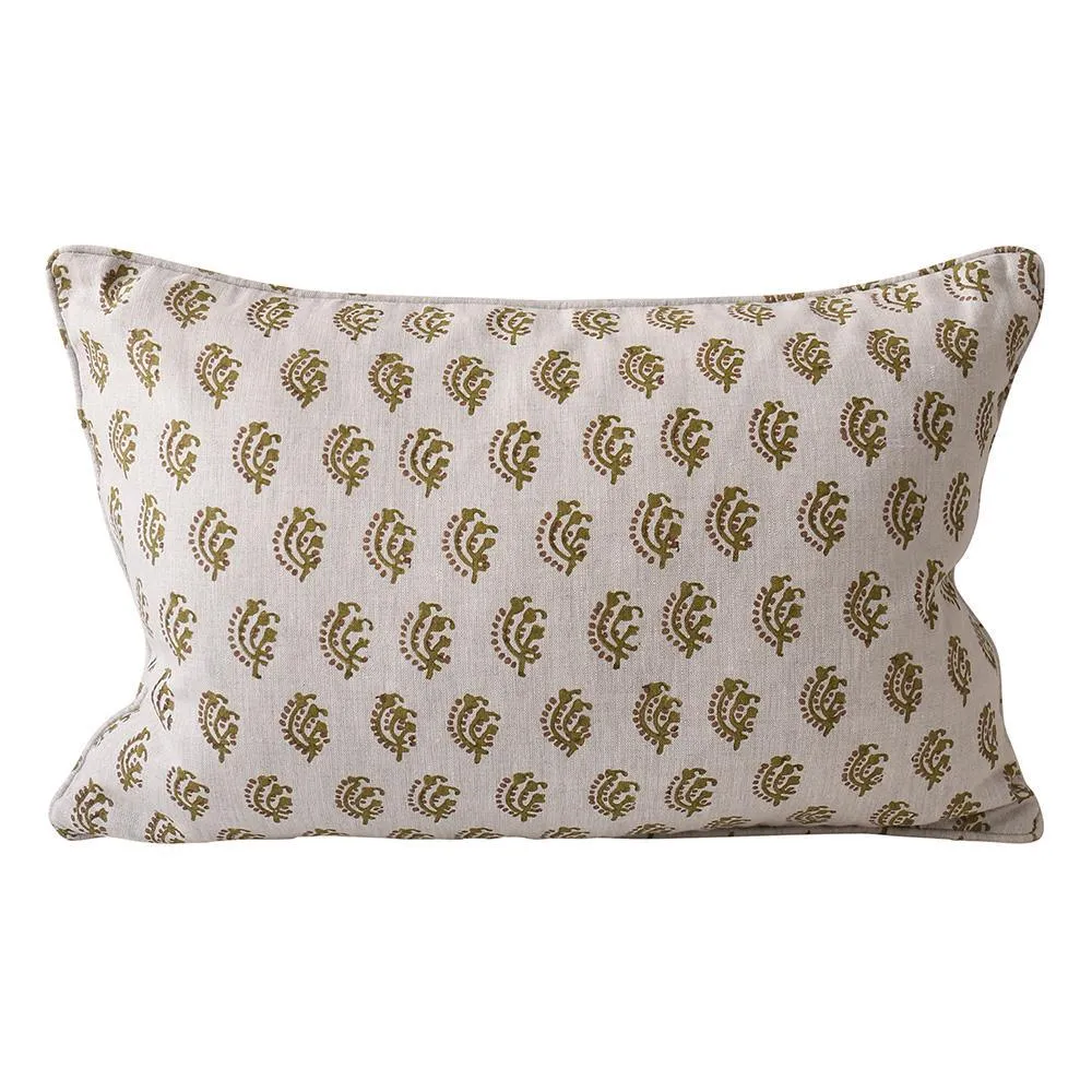 Chameli Moss Linen Cushion -35 x 55cm