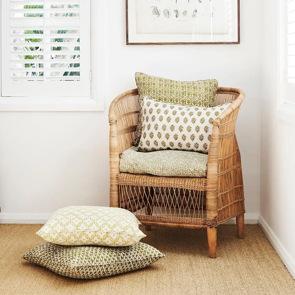 Chameli Moss Linen Cushion -35 x 55cm