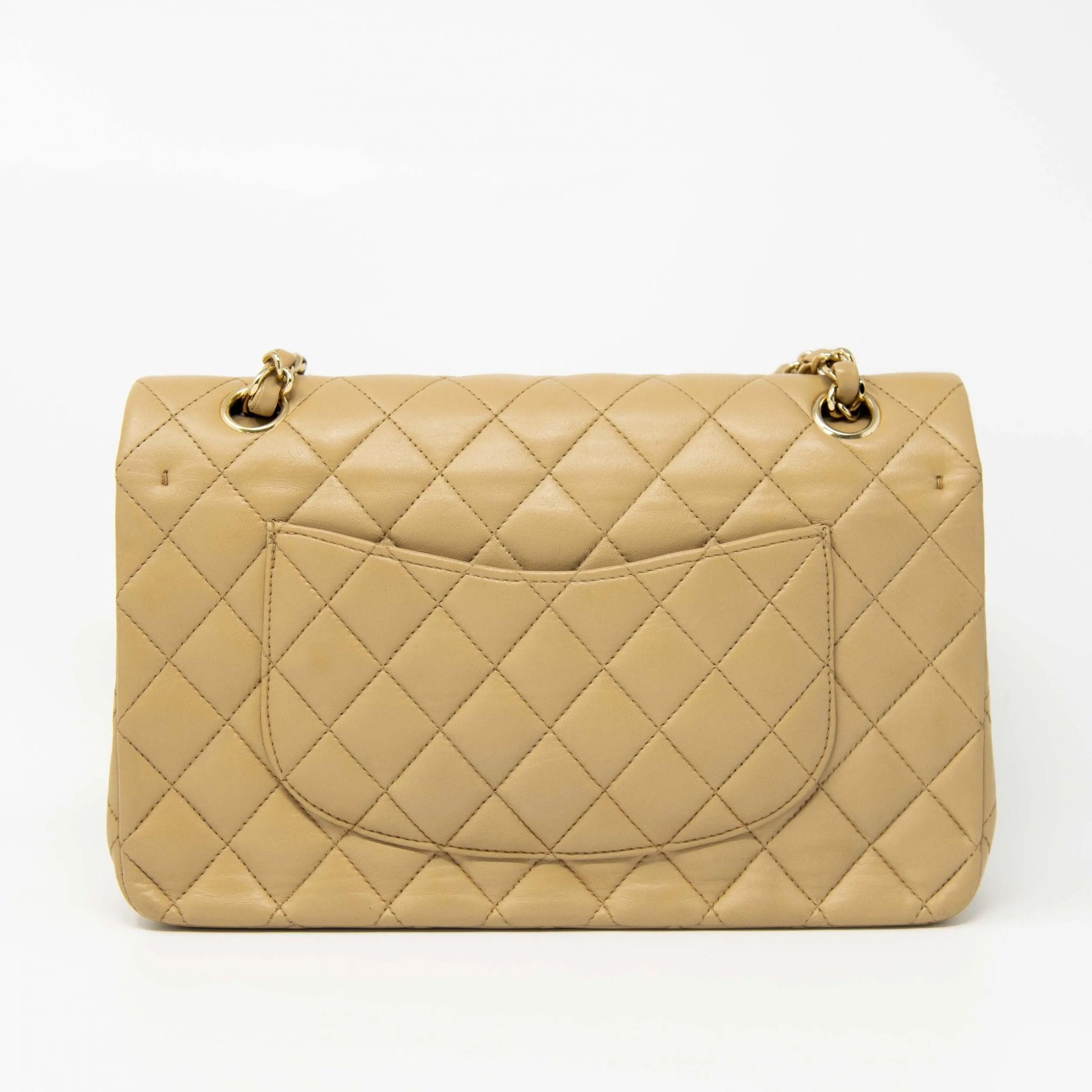 Chanel Beige Medium Vintage Classic Flap