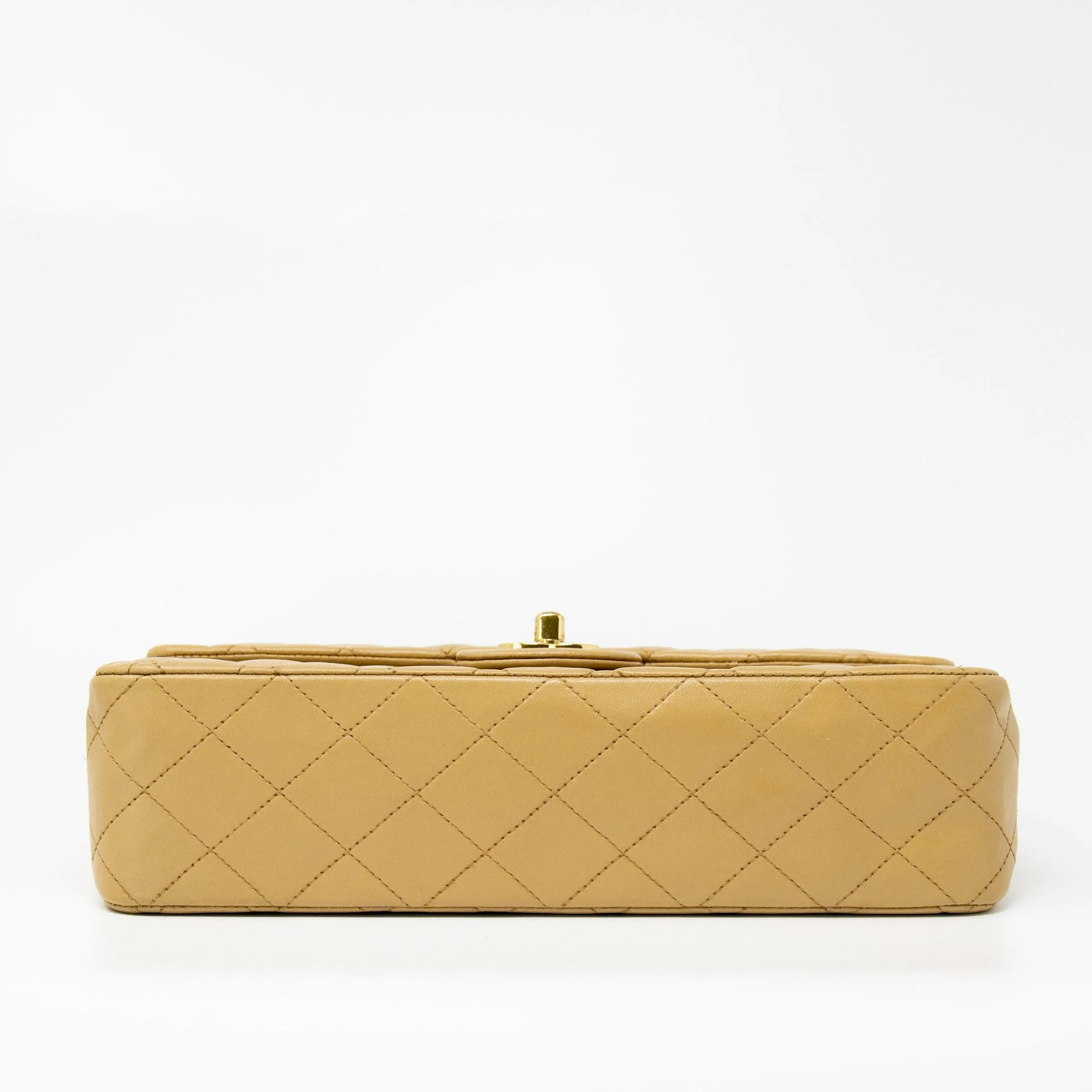 Chanel Beige Medium Vintage Classic Flap