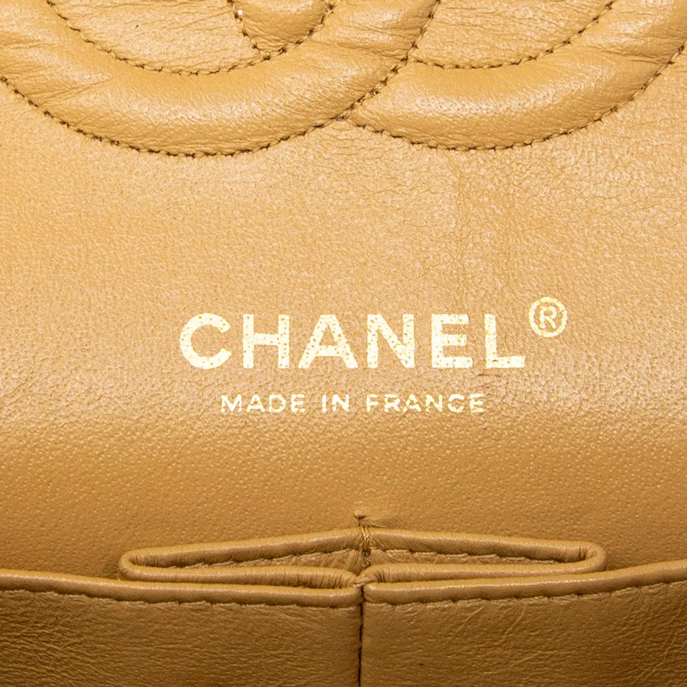 Chanel Beige Medium Vintage Classic Flap