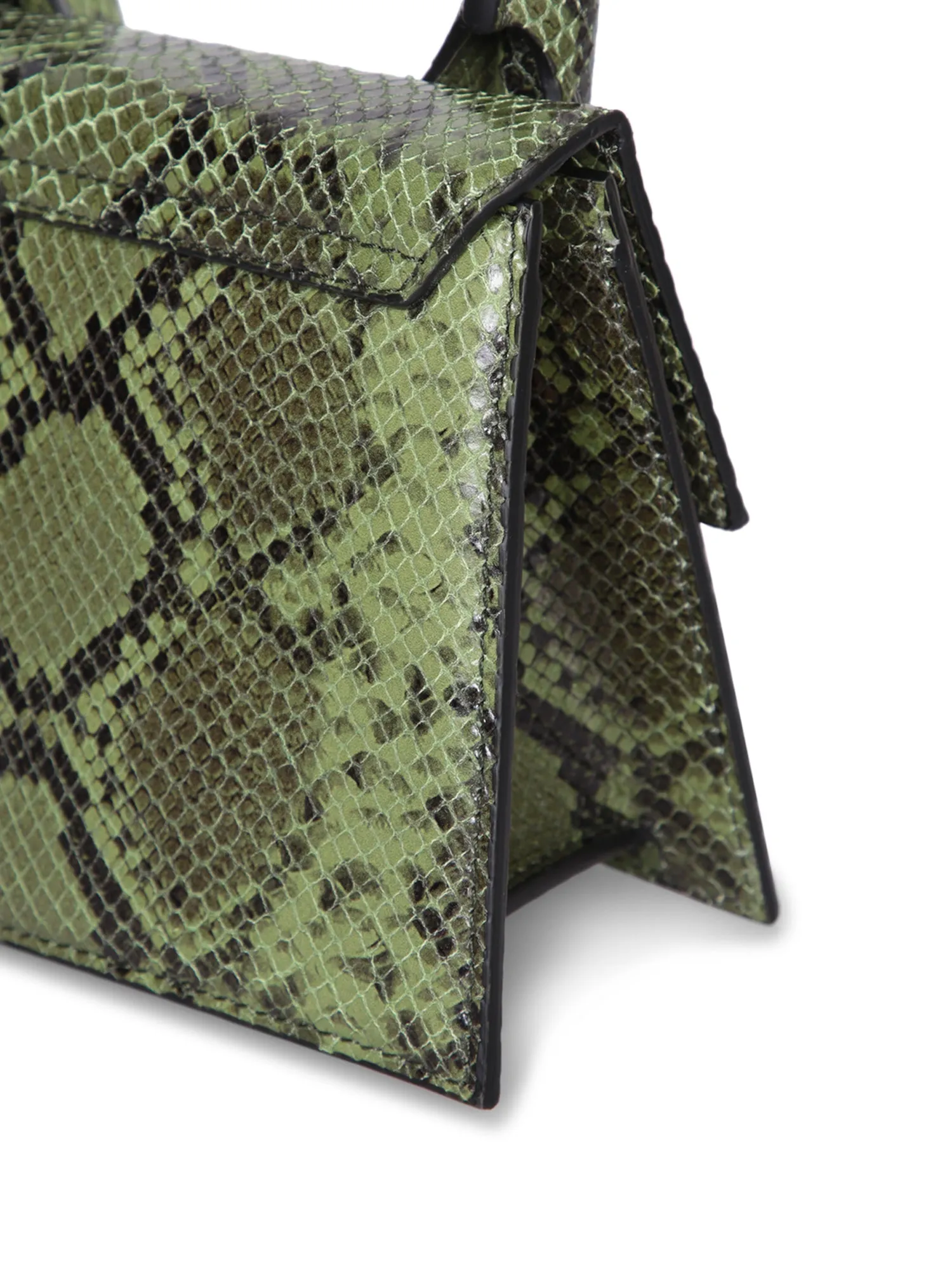 Chiquito Moyen Green Python Bag