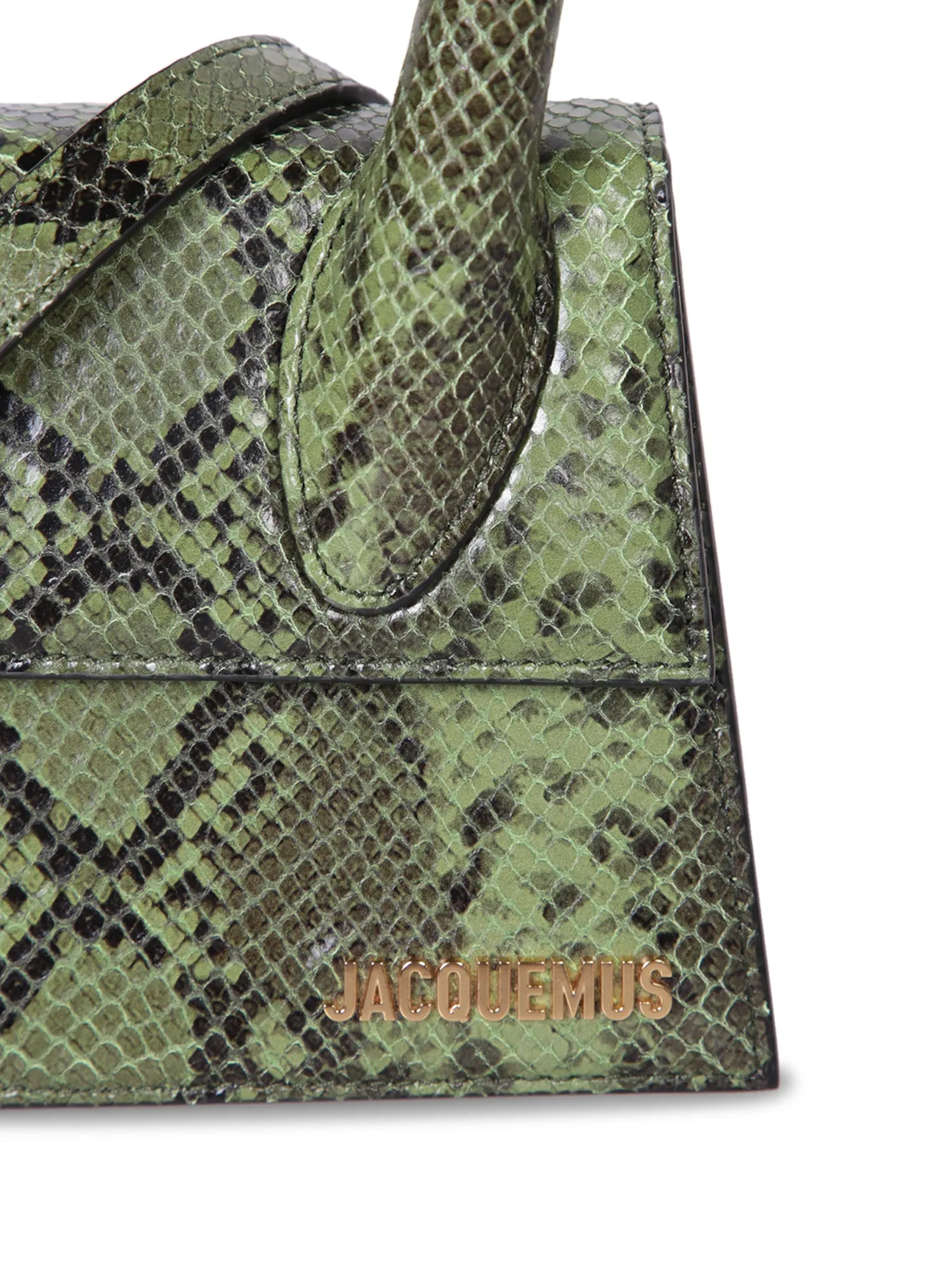 Chiquito Moyen Green Python Bag