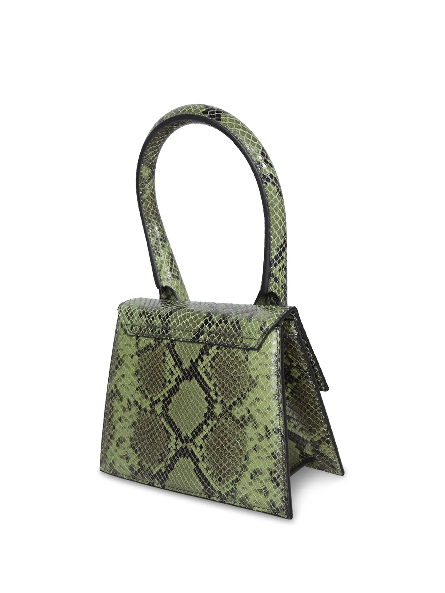 Chiquito Moyen Green Python Bag