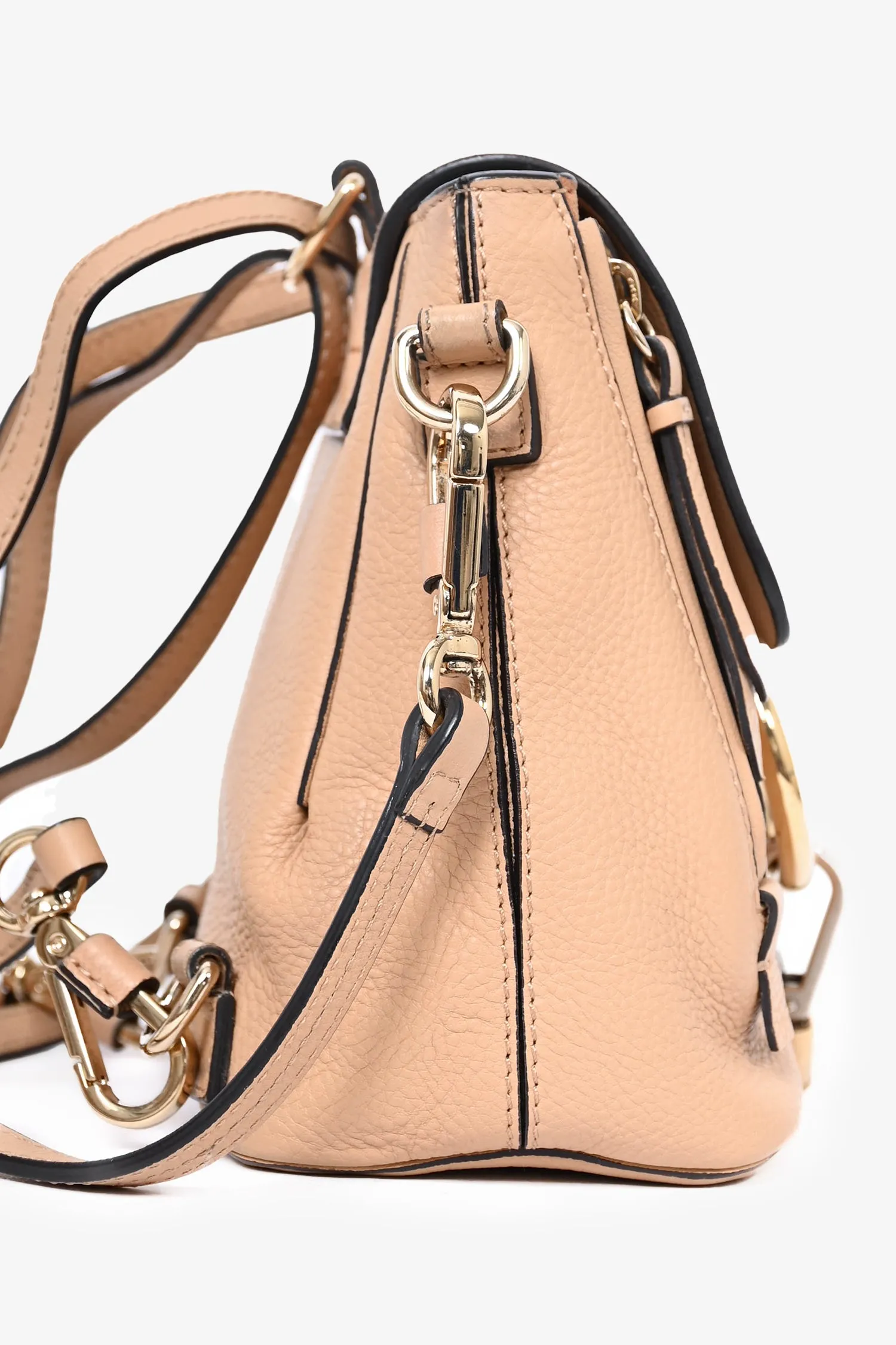 Chloe Tan Leather/Suede Mini Faye Backpack