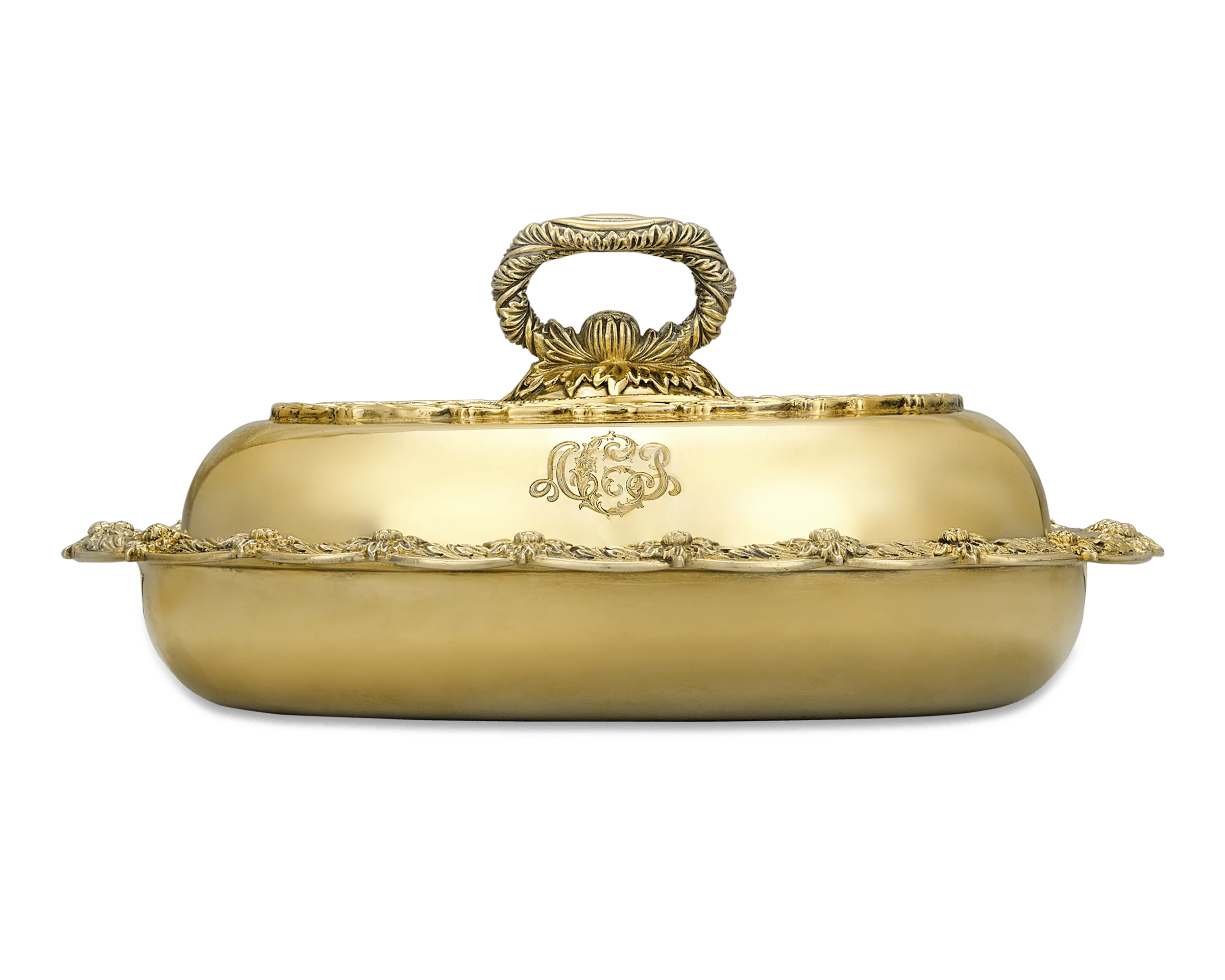 Chrysanthemum Silver Gilt Vegetable Dish by Tiffany & Co.