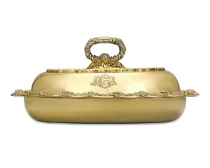 Chrysanthemum Silver Gilt Vegetable Dish by Tiffany & Co.