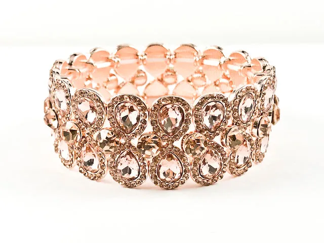 Classic Fancy Light Pink Pear Shaped Fashion Bracelet