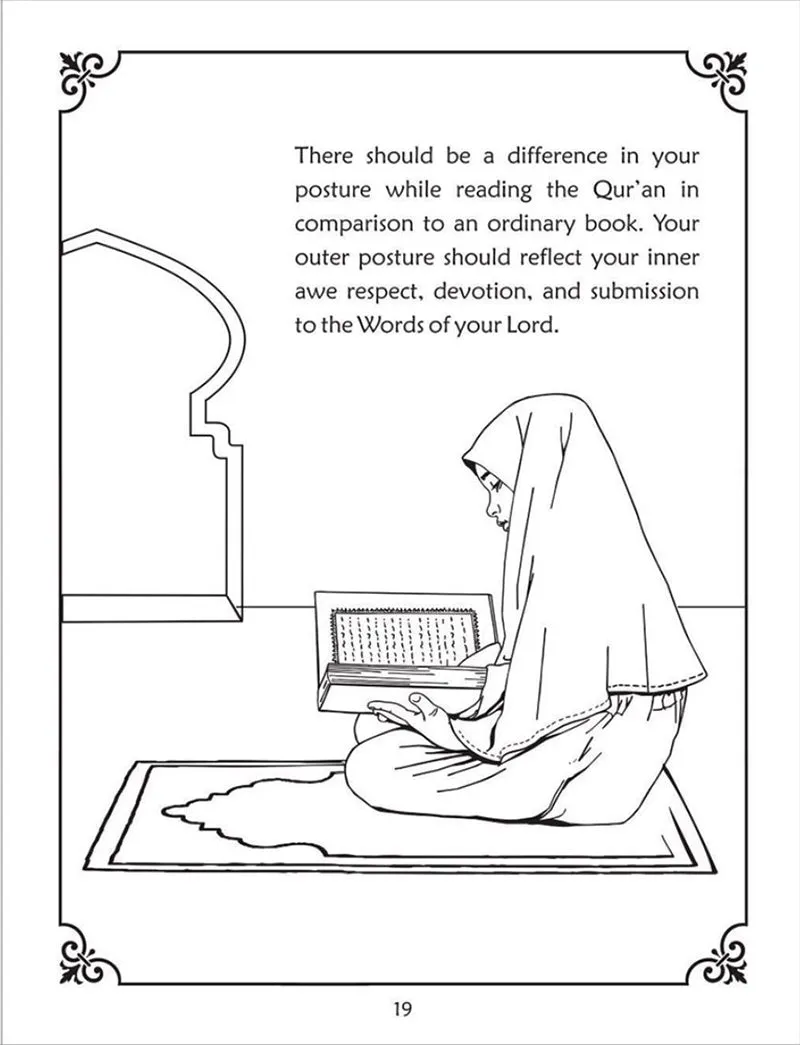 Colour and Learn About the Manners of Reciting the Noble Qur'an