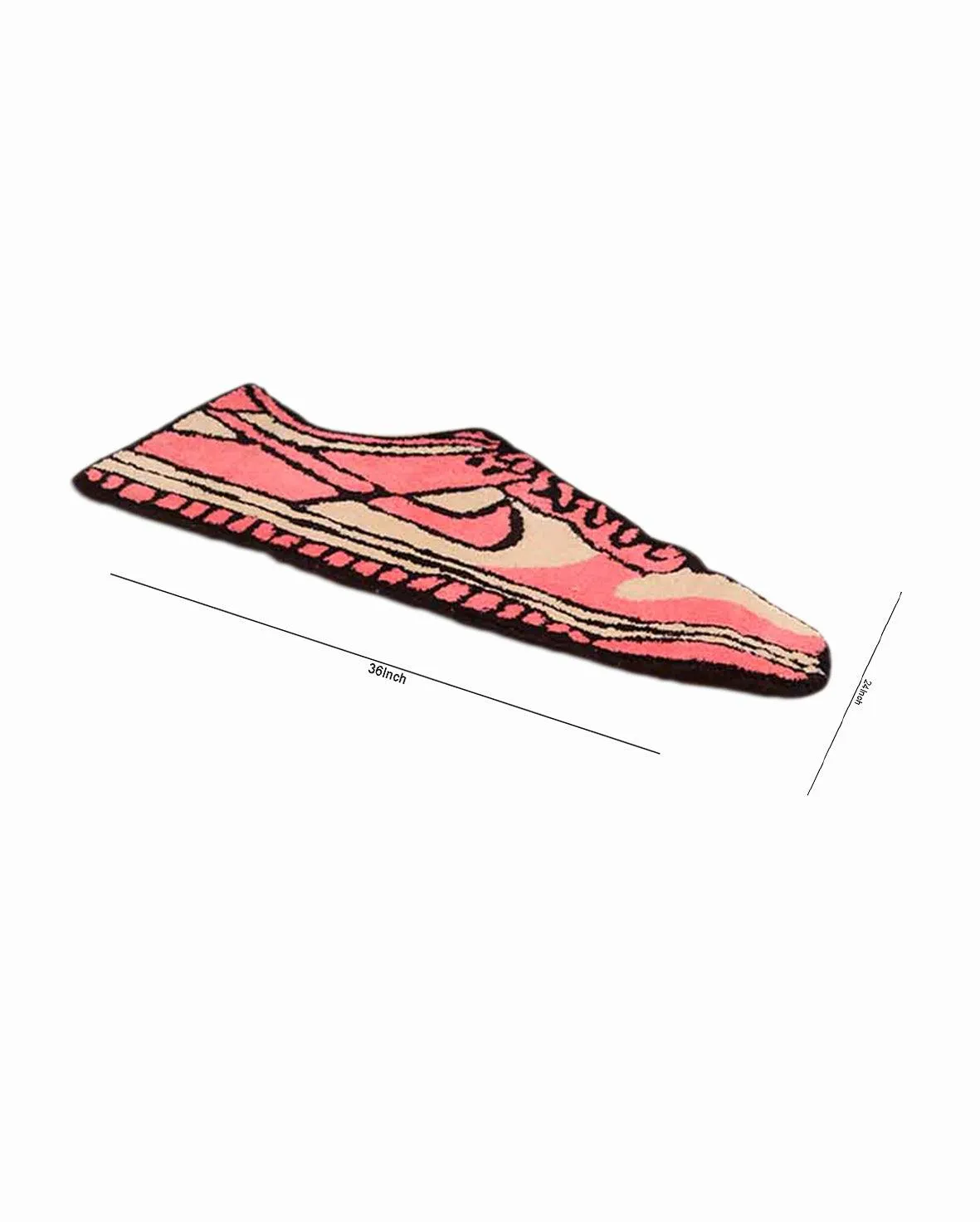 Cool Shoe Design Tufted Polyester Rug | 3x2 ft