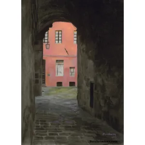 Coral Corridor Siena Italy Europe Architecture Stone Buildings Art