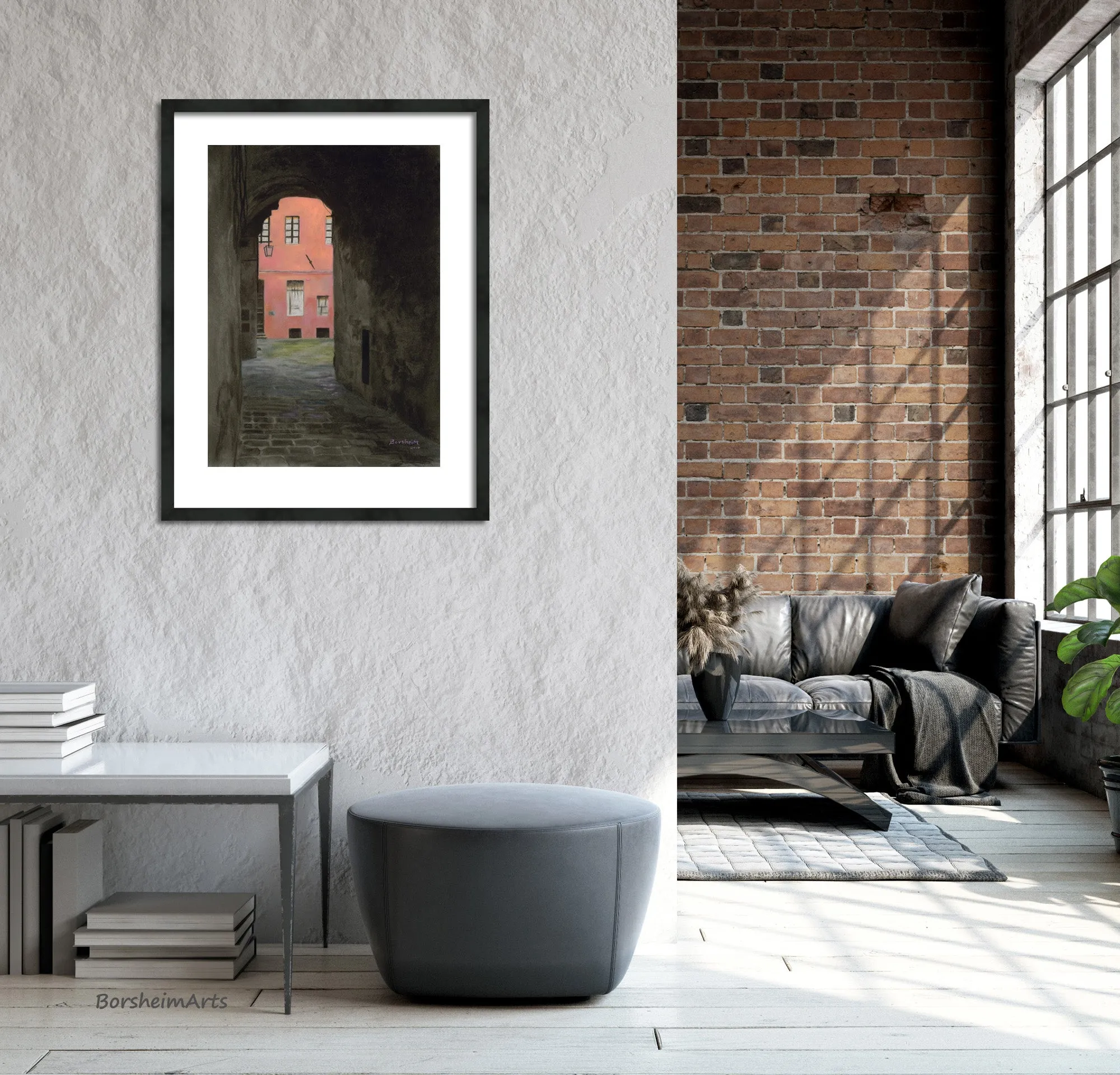 Coral Corridor Siena Italy Europe Architecture Stone Buildings Art