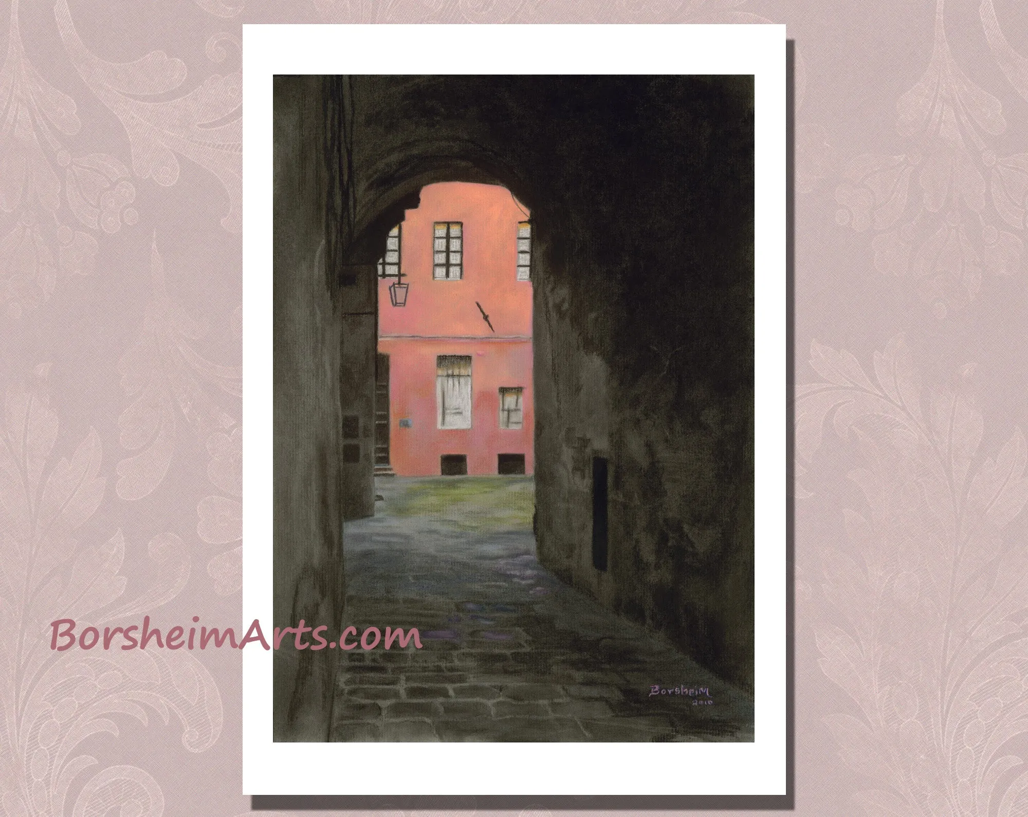 Coral Corridor Siena Italy Europe Architecture Stone Buildings Art