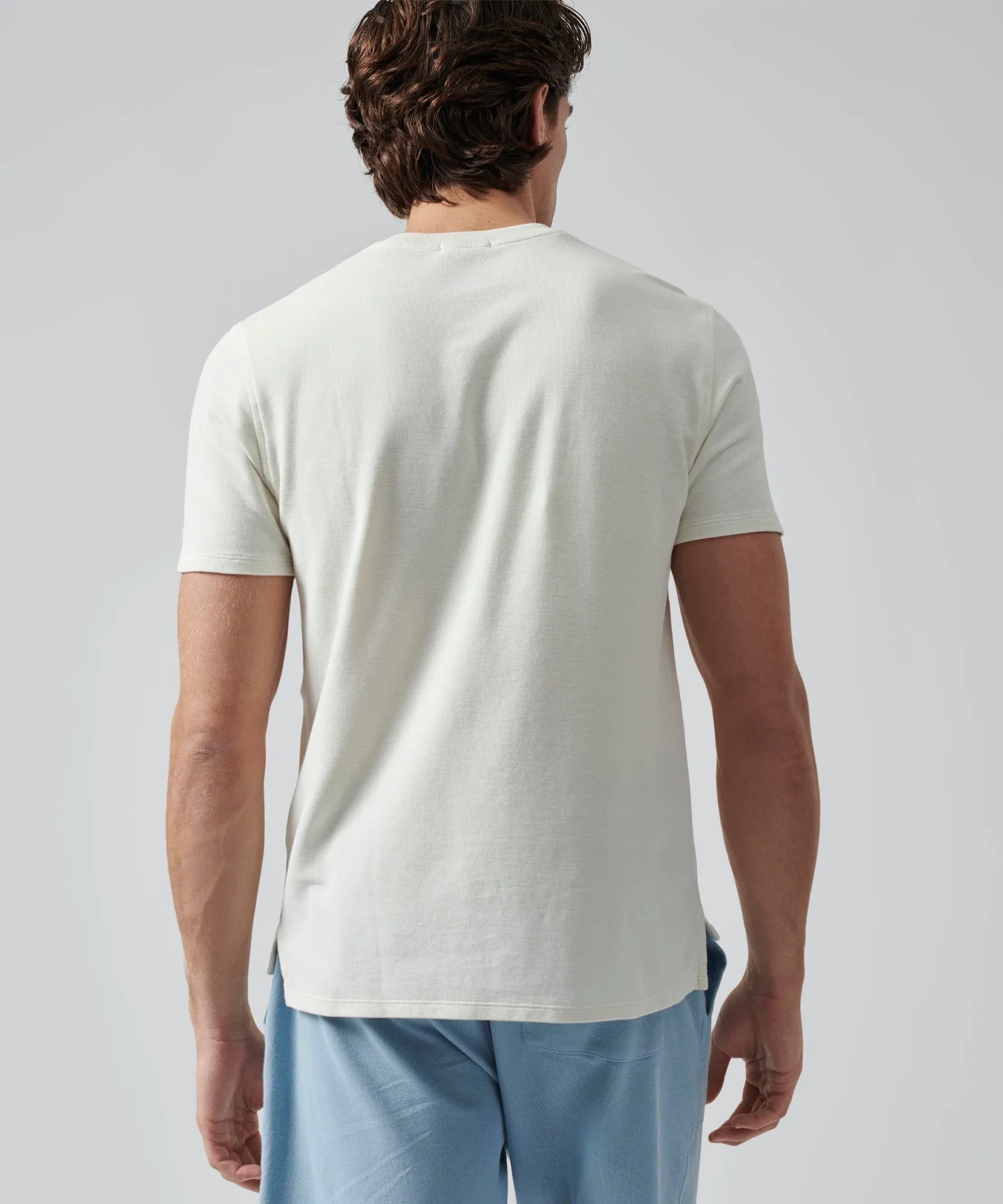 Cotton Pique Crew Neck Pocket Tee