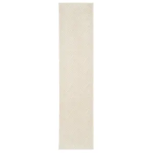Cream Carved Runner Rug - Affa