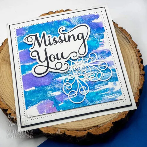 Creative Expressions Craft Dies By Sue Wilson - Noble Shadowed Sentiment Collection - Missing You*