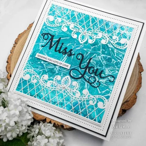Creative Expressions Craft Dies By Sue Wilson - Noble Shadowed Sentiment Collection - Missing You*